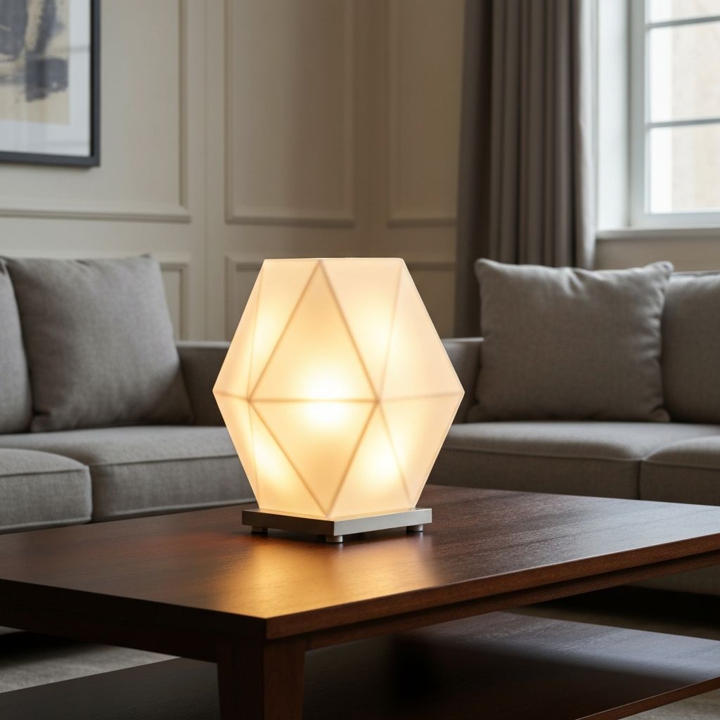 Lámpara LED decorativa en sala moderna